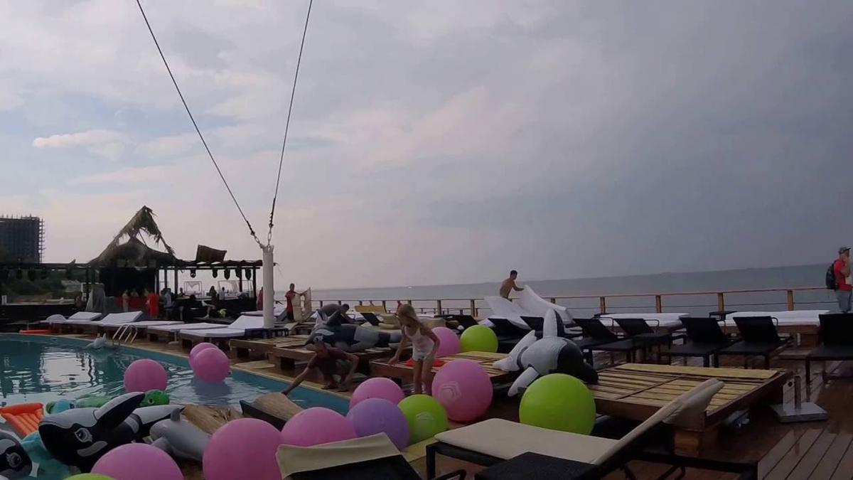 'Video thumbnail for Odessa, Ukraine; Mantra beach club after the storm'