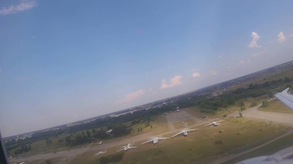 'Video thumbnail for Take off in Kiev Borispol airport with view on Kiev'