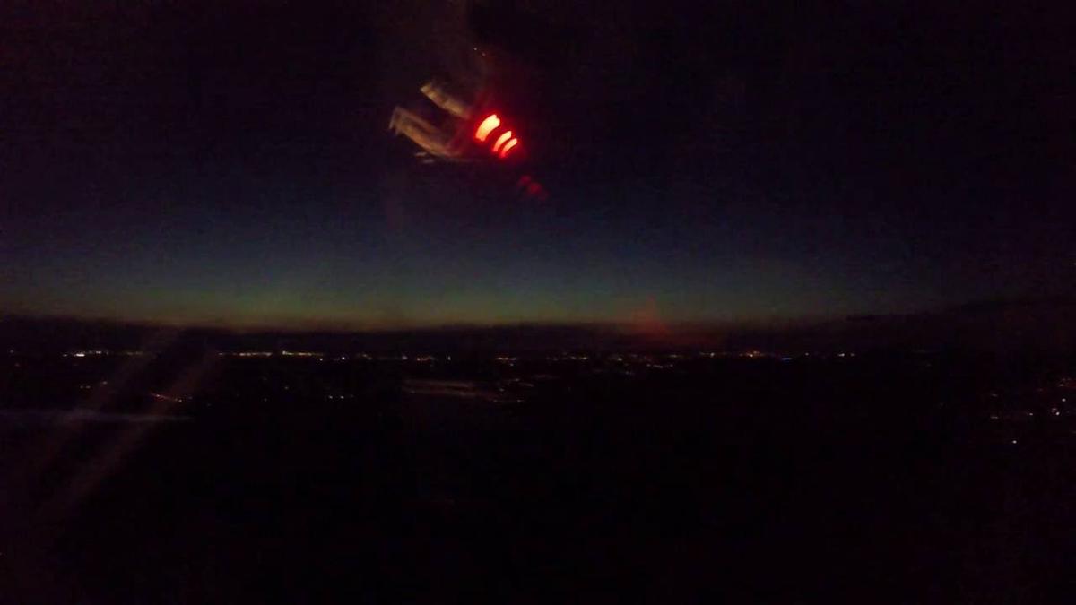 'Video thumbnail for Landing in Dusseldorf airport by night'