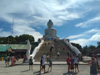 Top 10 scenic day trips from Phuket : Down the stairs leading to Big Buddha