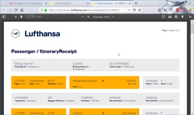 কিভাবে Lufthansa ওয়েব চেক প্রক্রিয়াধীন? : Lufthansa চেক ইন
