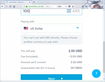 American Express currency exchange alternative: WISE Borderless, how good is it? : WISE fee for money conversion ARS to USD