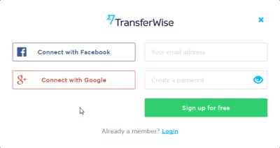 Application de transfert d'argent international WISE : Processus de connexion WISE