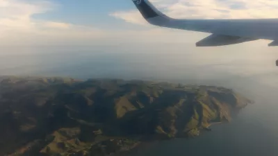 Apžvelgta „Air Naujoji Zelandija“ poilsio erdvė „Oklandas“ oro uostas! : Naujoji Zelandija, matoma iš lėktuvo