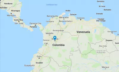 Semester i Bogotá, Colombia: stadsrundtur, nöjespark, forsränning, bergsparkering : Bogota, Colombia på kartan