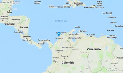 أسبوع الأحلام في كارتاخينا دي إندياس ، كولومبيا : كارتاخينا دي إندياس على الخريطة