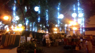 En drömvecka i Cartagena de Indias, Colombia : På en nattvandringstur Cartagena de Indias i centrum av staden