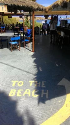 Cuối tuần bãi biển tháng Chín ở Rhodes, Hy Lạp : Bãi biển Lindos - cách này đến bãi biển!