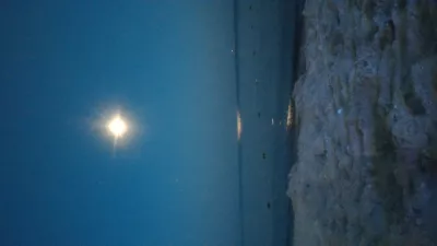 ザリズニィ港鉄港休暇 : 日没のビーチで満月