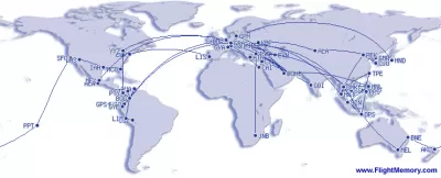 Từ công ty đến du mục: Thập kỷ của tôi với tư cách là một người du mục kỹ thuật số : Bản đồ chuyến bay của tất cả các tuyến đường được đi bởi kỹ thuật số Nomad Yoann