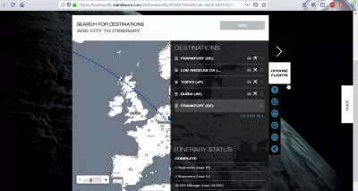 Ինչպես պատրաստվել աշխարհին ճամփորդելու համար: : StarAlliance տուրը համաշխարհային տոմս example two, trip planning